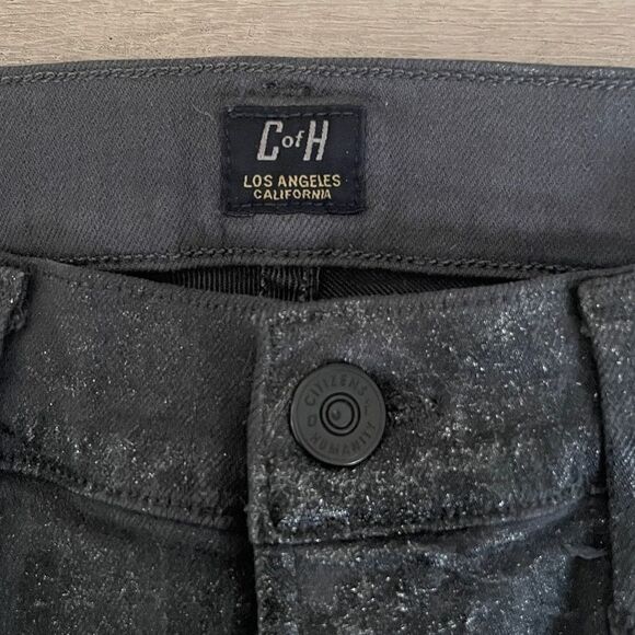 Citizens of Humanity Rocket High Rise Skinny Jeans Refraction Metallic Black 26 - Picture 7 of 11